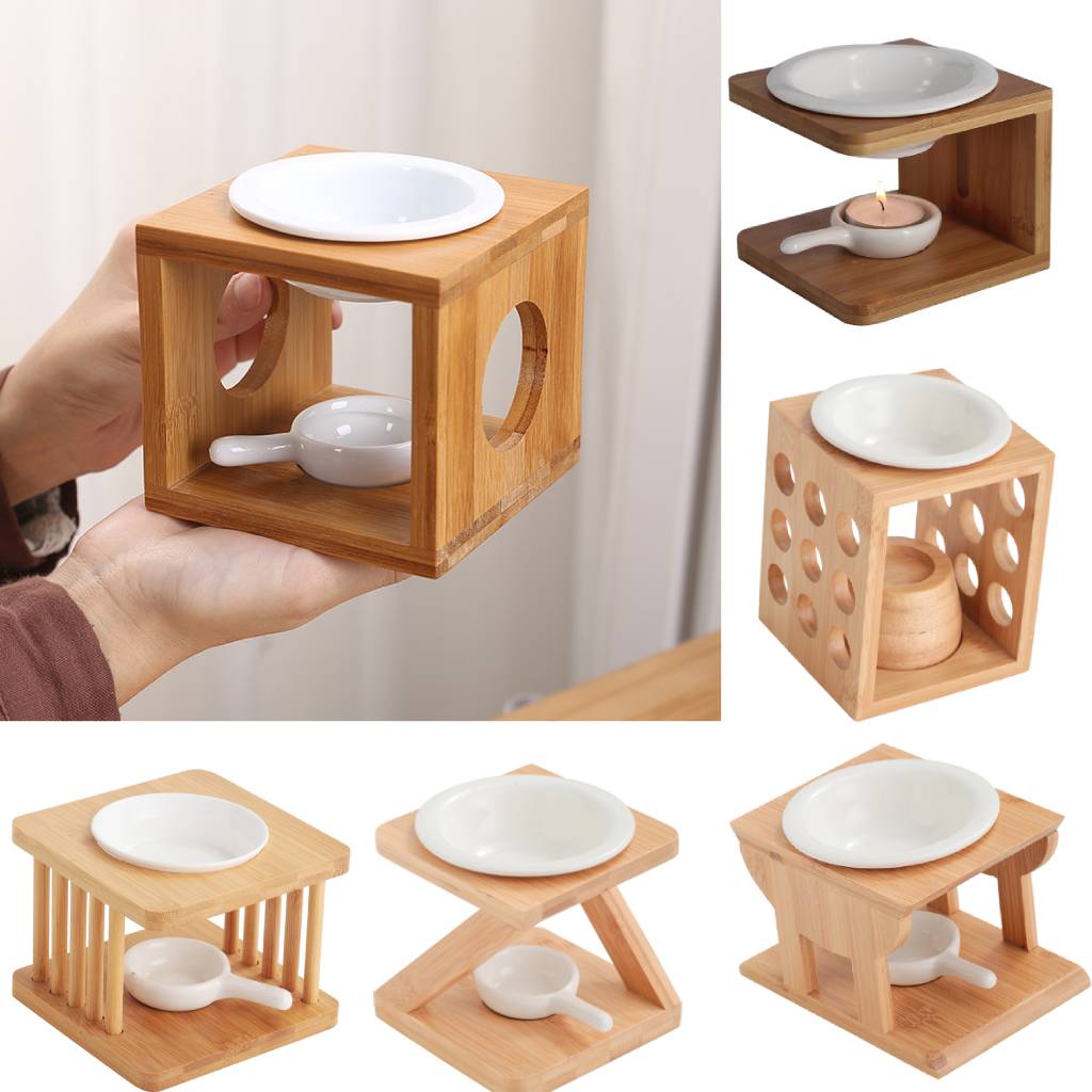 Ceramic Oil Burner - Drewniany palnik do olejków eterycznych z