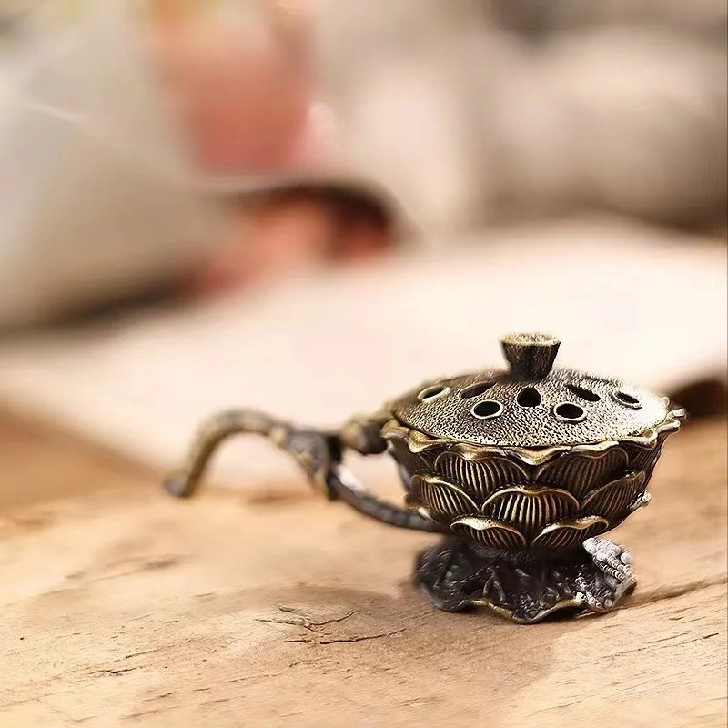Home Fragrance Zen - Aluminiowy palnik do kadzideł w kształcie