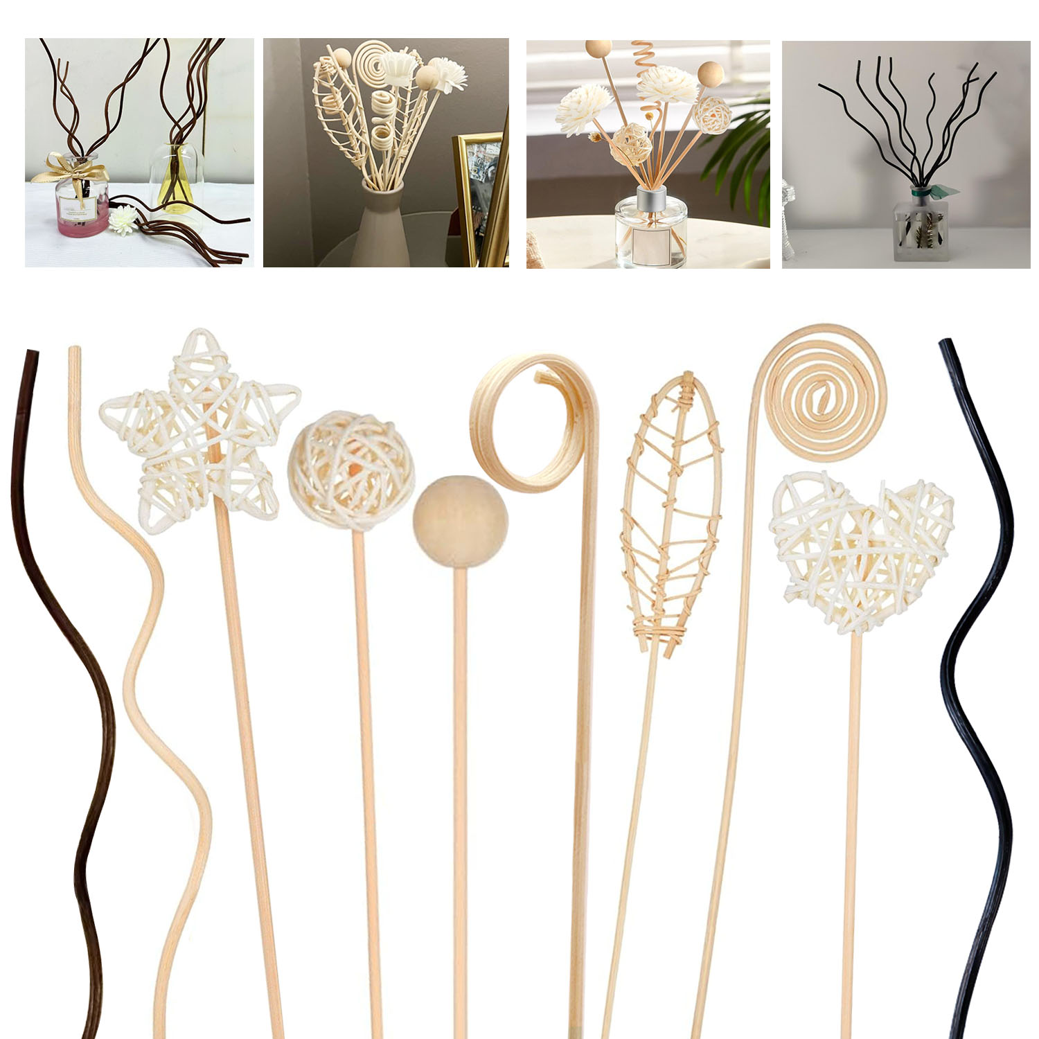 5/15 szt. Długie, falowane pat – Home Fragrance Reed Diffuser Refill recenzja i cena