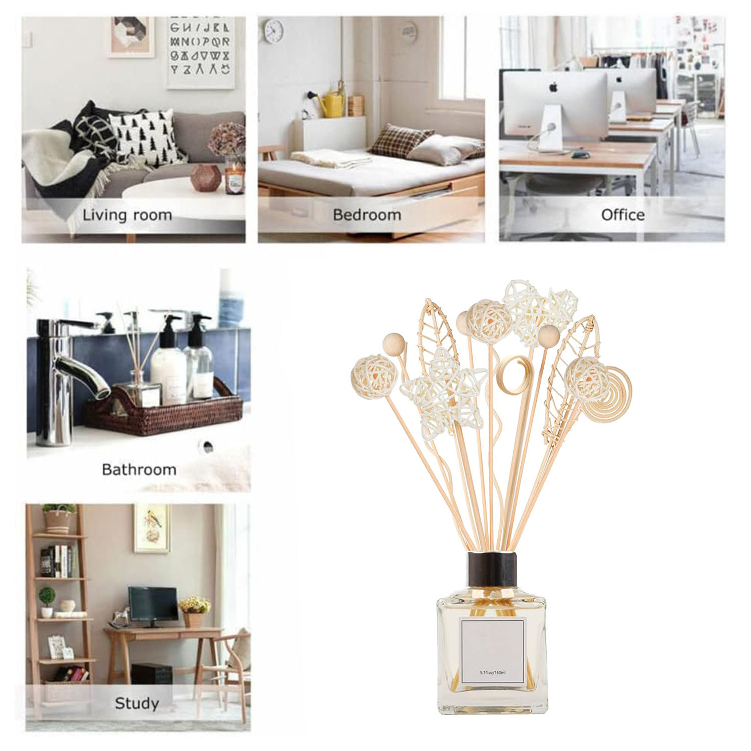 5/15 szt. Długie, falowane pat – Home Fragrance Reed Diffuser Refill recenzja i cena
