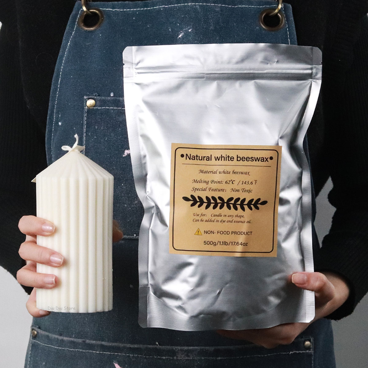 Biały wosk pszczeli czysty nat – Beeswax Taper Candle recenzja i cena