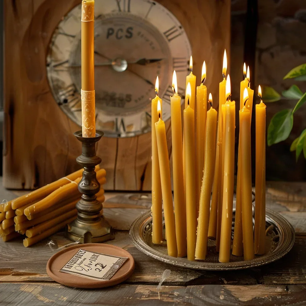 25 SZTUK/1 PAKIET Świeca chanu – Beeswax Taper Candle recenzja i cena