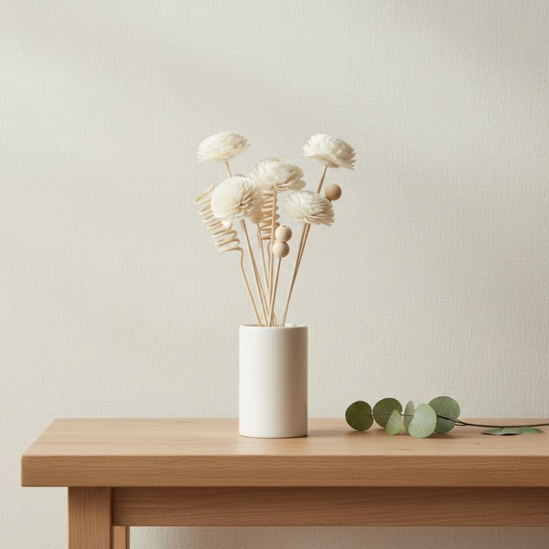 9 szt. Sztuczne kwiaty, rattan – Home Fragrance Reed Diffuser Refill recenzja i cena